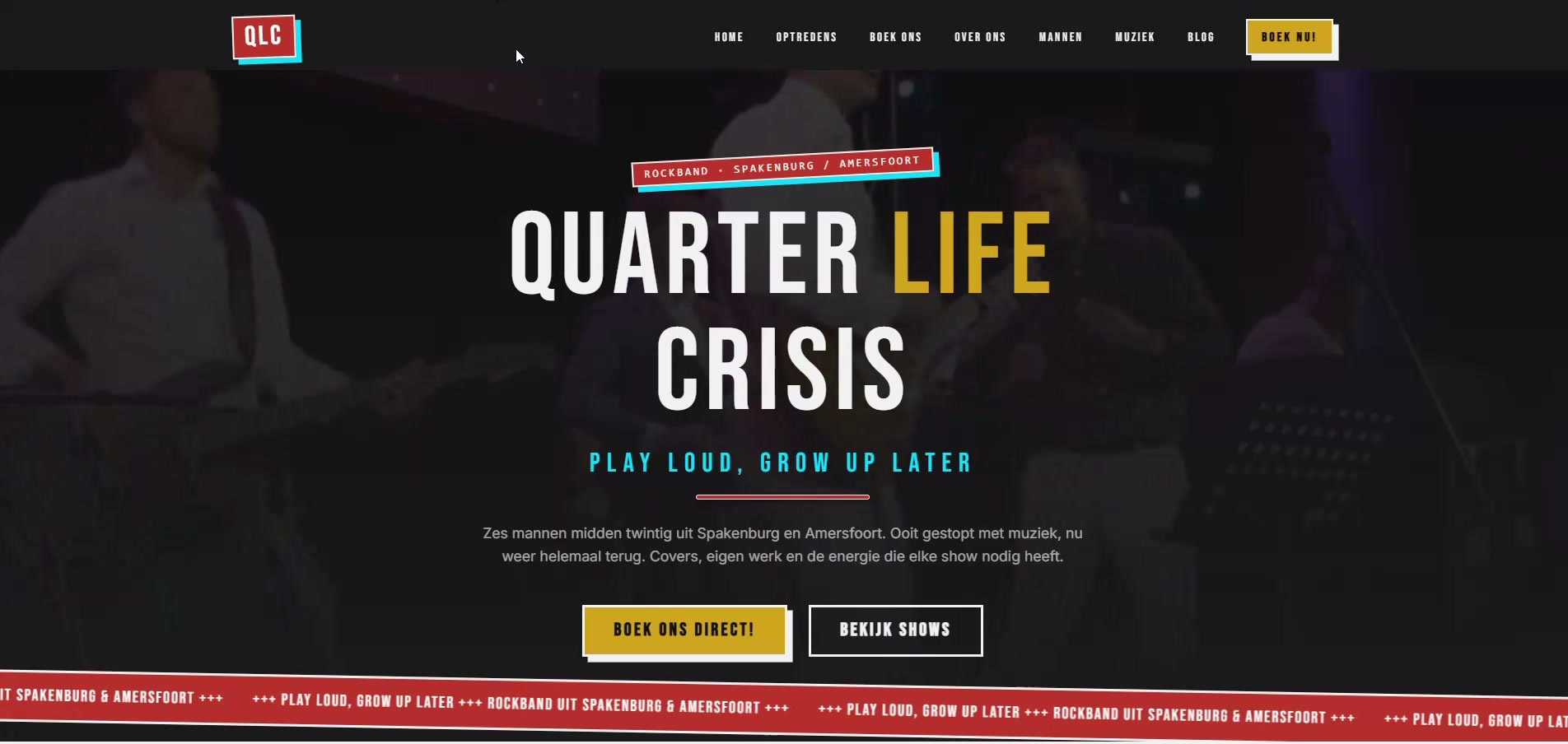 Quarter Life Crisis: Een bandsite gebouwd om geboekt te worden